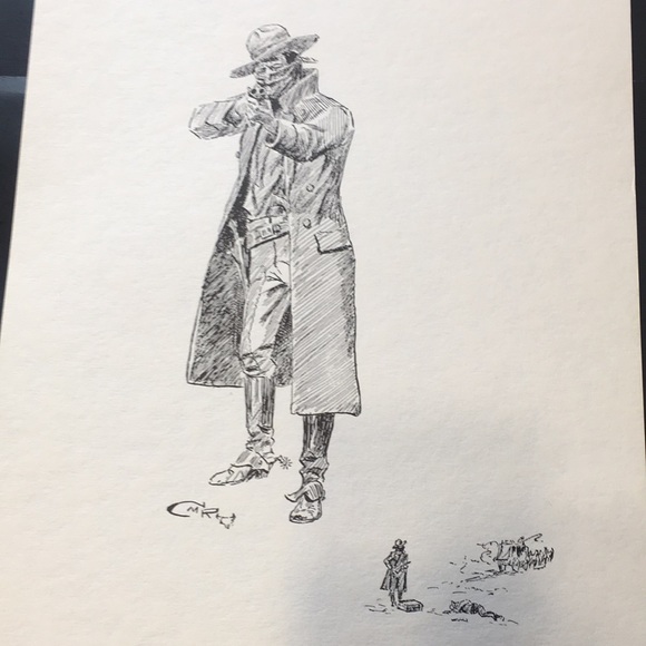 C.M. Russell Reproductions of Original Sketches - Picture 2 of 7